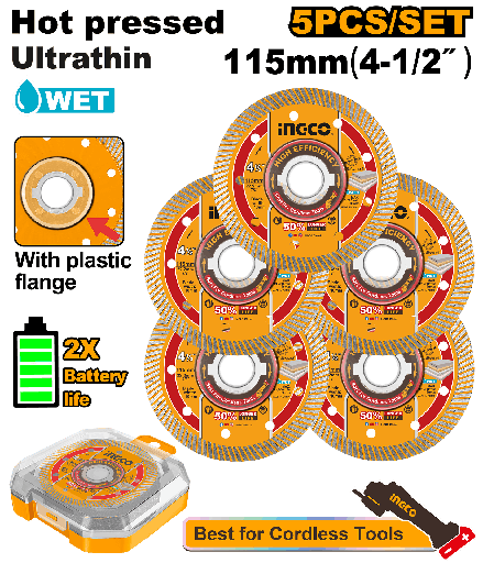 [DMD051158] [1497] JUEGO 5 DISCO UNIV. SEMI SEGMENTADO 115mm