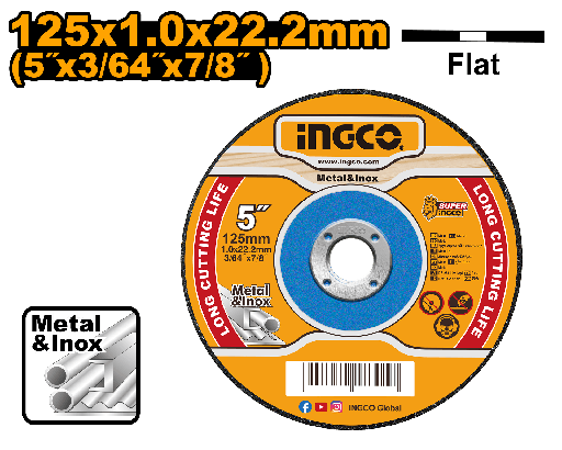 [MCD101251] [1436] DISCO CORTE METAL-INOX ULTRAFINO 125mm *Pack Indivisible 25u.
